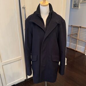 New Hugo Boss navy wool pea Coat